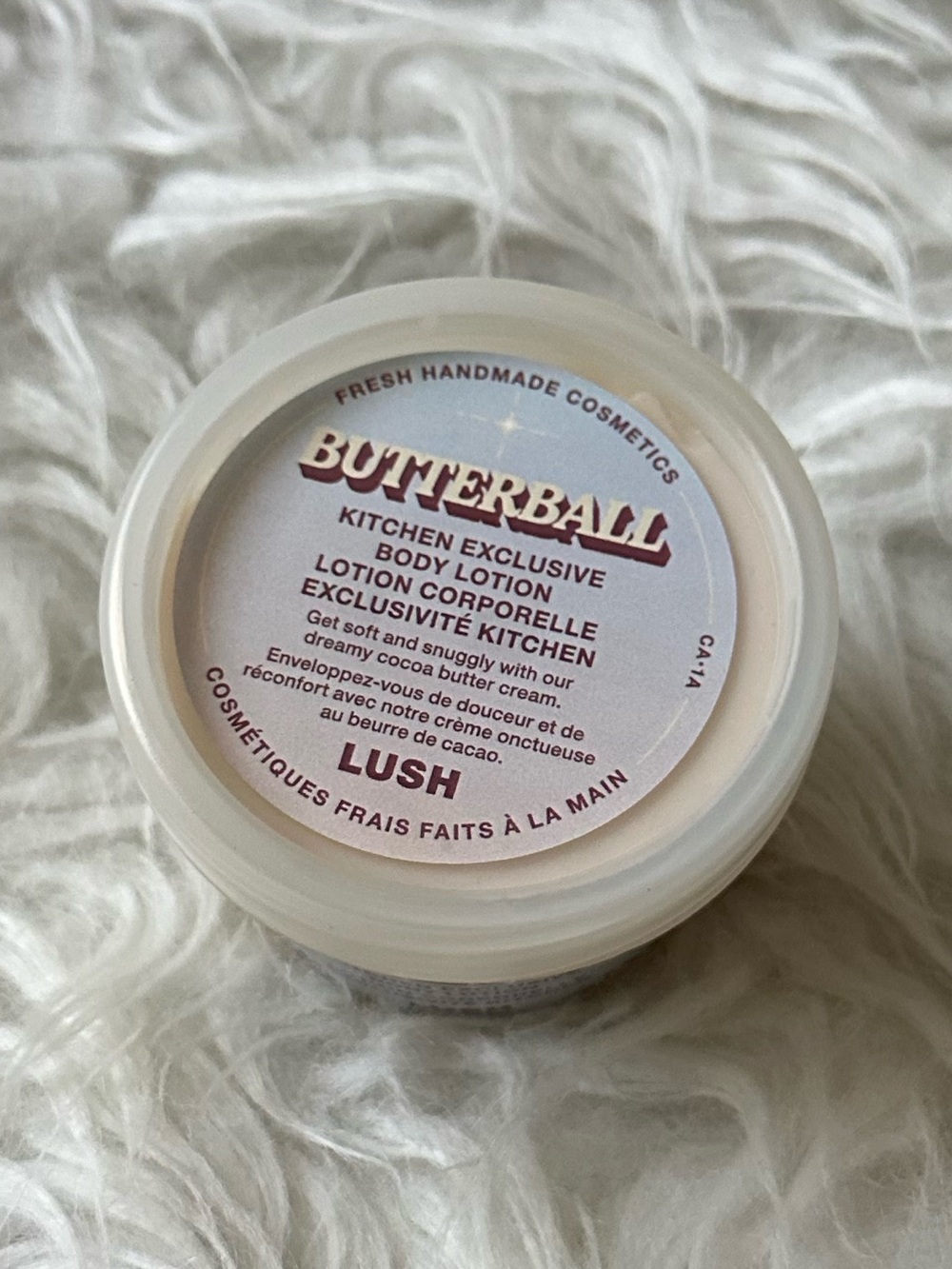 Lush x kitchen butterball body lotion
